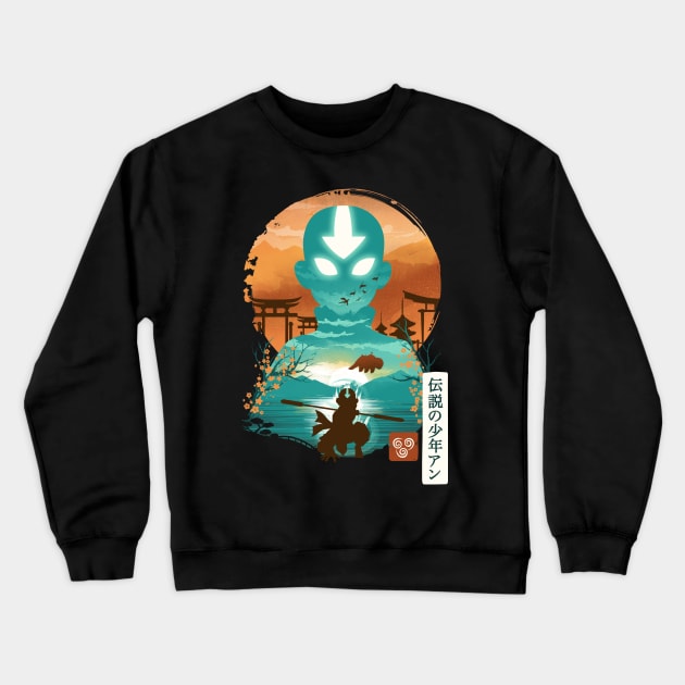 Ukiyo E Airbender Crewneck Sweatshirt by DANDINGEROZZ